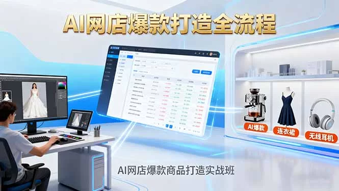 （16326期）AI网店爆款商品打造实战班：AI技术实现商品图智能处理，快速搭建AI网店-小二项目网
