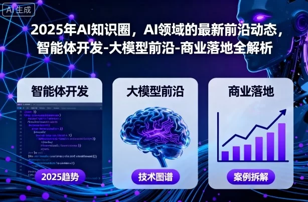2025年AI知识圈，AI领域的最新前沿动态，智能体开发-大模型前沿-商业落地全解析-小二项目网