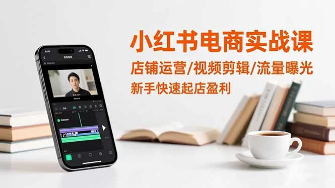 （16536期）小红书电商实战课：店铺运营/视频剪辑/流量曝光，新手快速起店盈利-小二项目网