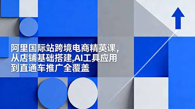 （16450期）阿里国际站跨境电商精英课，从店铺基础搭建,AI工具应用到直通车推广全覆盖-小二项目网