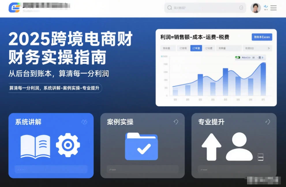 2025跨境电商财务实操指南，从后台到账本，算清每一分利润，系统讲解-案例实操-专业提升-小二项目网