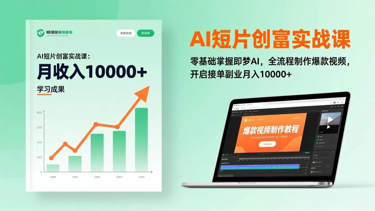 （17236期）AI短片创富实战课：零基础掌握即梦AI，全流程制作爆款视频，开启接单副业月入10000+(更新)-小二项目网