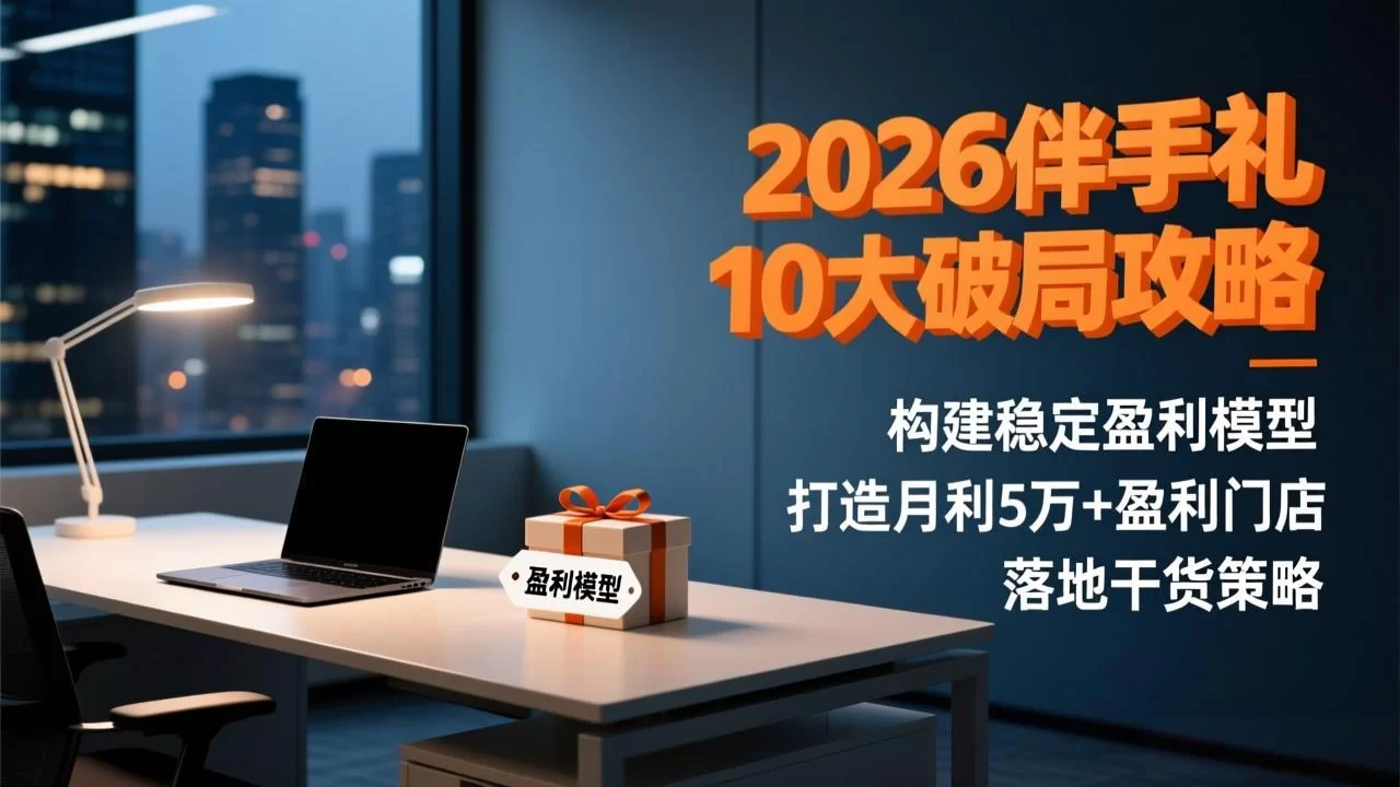 （17191期）2026伴手礼10大破局攻略：构建稳定盈利模型，打造月利5万+盈利门店，落地干货策略-小二项目网