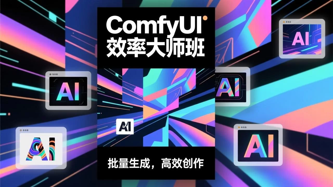 （17107期）ComfyUI效率大师班：工作流搭建，批量生成，将个人AI出图效率提升5-10倍，月接单收入1-3万-小二项目网