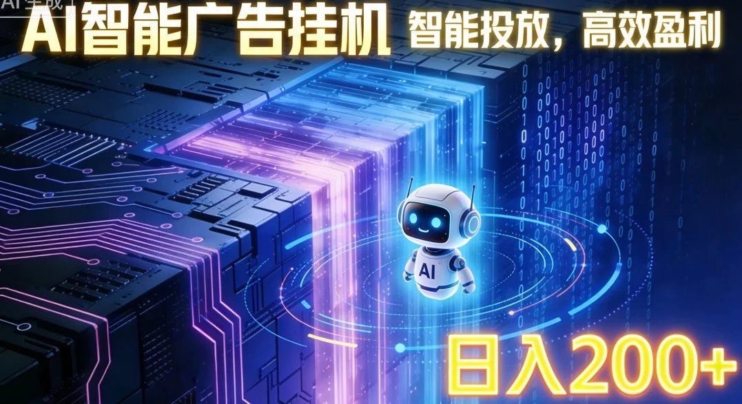 ai智能广告挂机项目，合规挂载广告即可赚取收益，单日收益可达400～500+-小二项目网