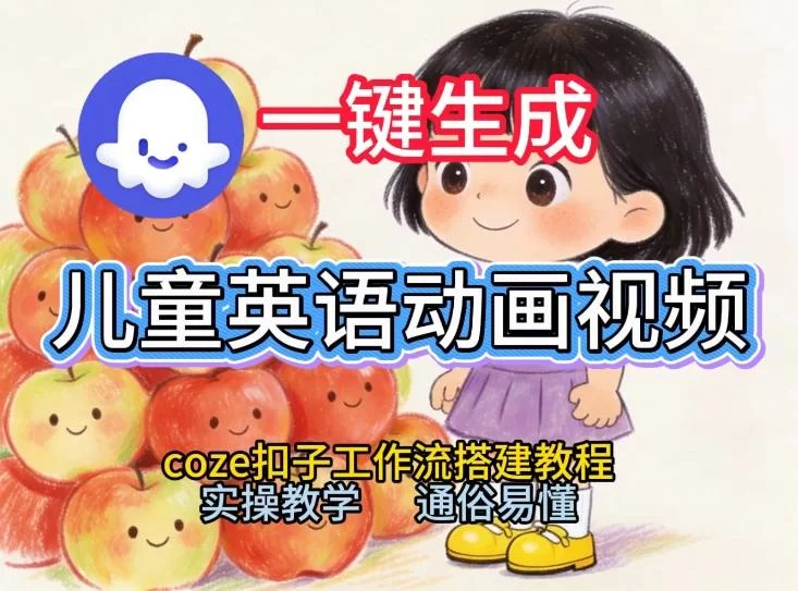 通过Coze工作流，一键生成儿童英语动画视频，从0到1演示搭建过程，实操教学，小白也可以学会-小二项目网