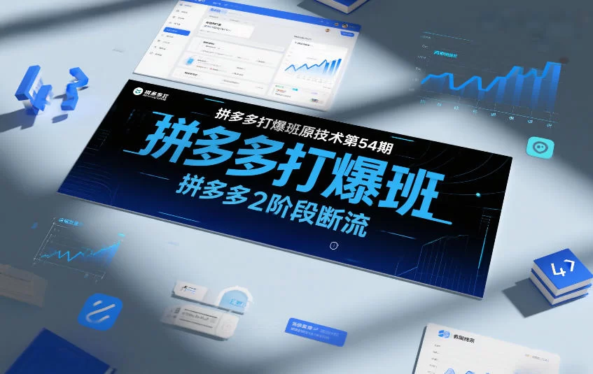 拼多多打爆班原创技术第54期，拼多多2阶段断流-小二项目网