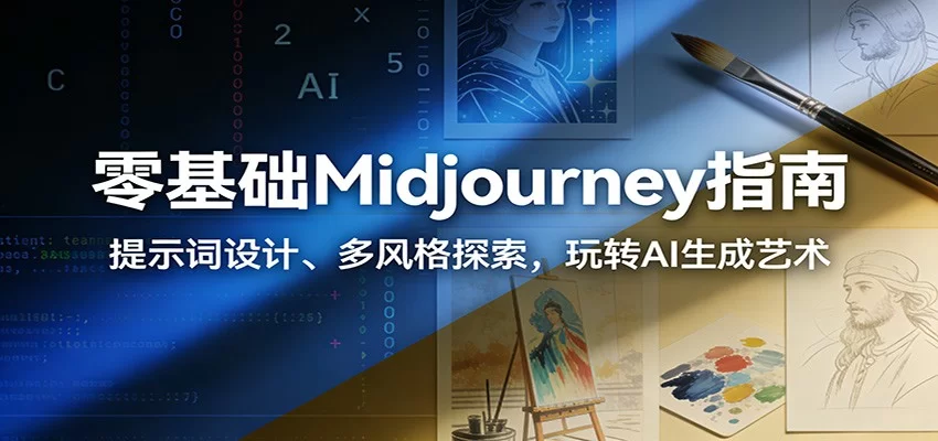 零基础Midjourney指南：提示词设计、多风格探索，玩转AI生成艺术-小二项目网