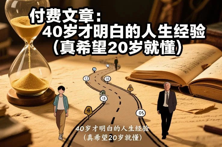 付费文章：40岁才明白的人生经验（真希望20岁就懂）-小二项目网
