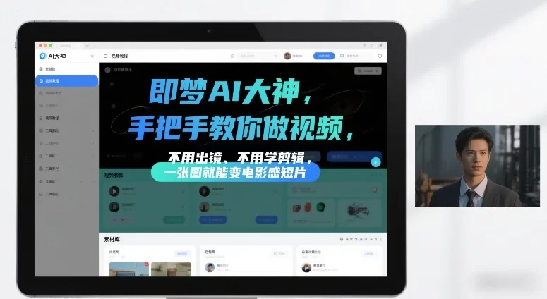 即梦AI大神手把手教你做视频，不用出镜、不用学剪辑，一张图就能变电影感短片-小二项目网