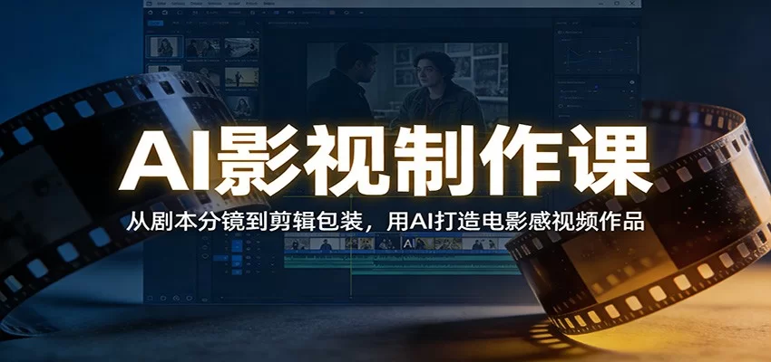 AI影视制作课：从剧本分镜到剪辑包装，用AI打造电影感视频作品-小二项目网