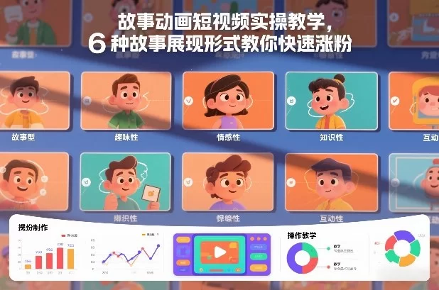 故事动画短视频实操教学，6种故事展现形式教你快速涨粉-小二项目网