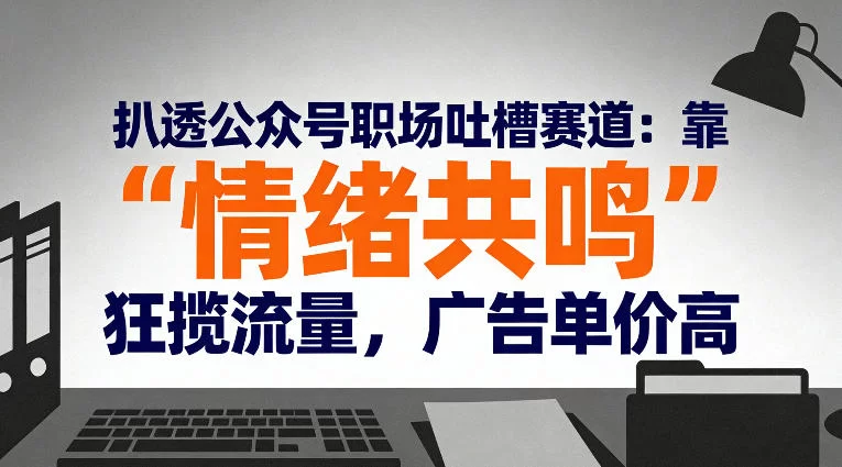 扒透公众号职场吐槽赛道：靠“情绪共鸣”狂揽流量，广告单价高-小二项目网