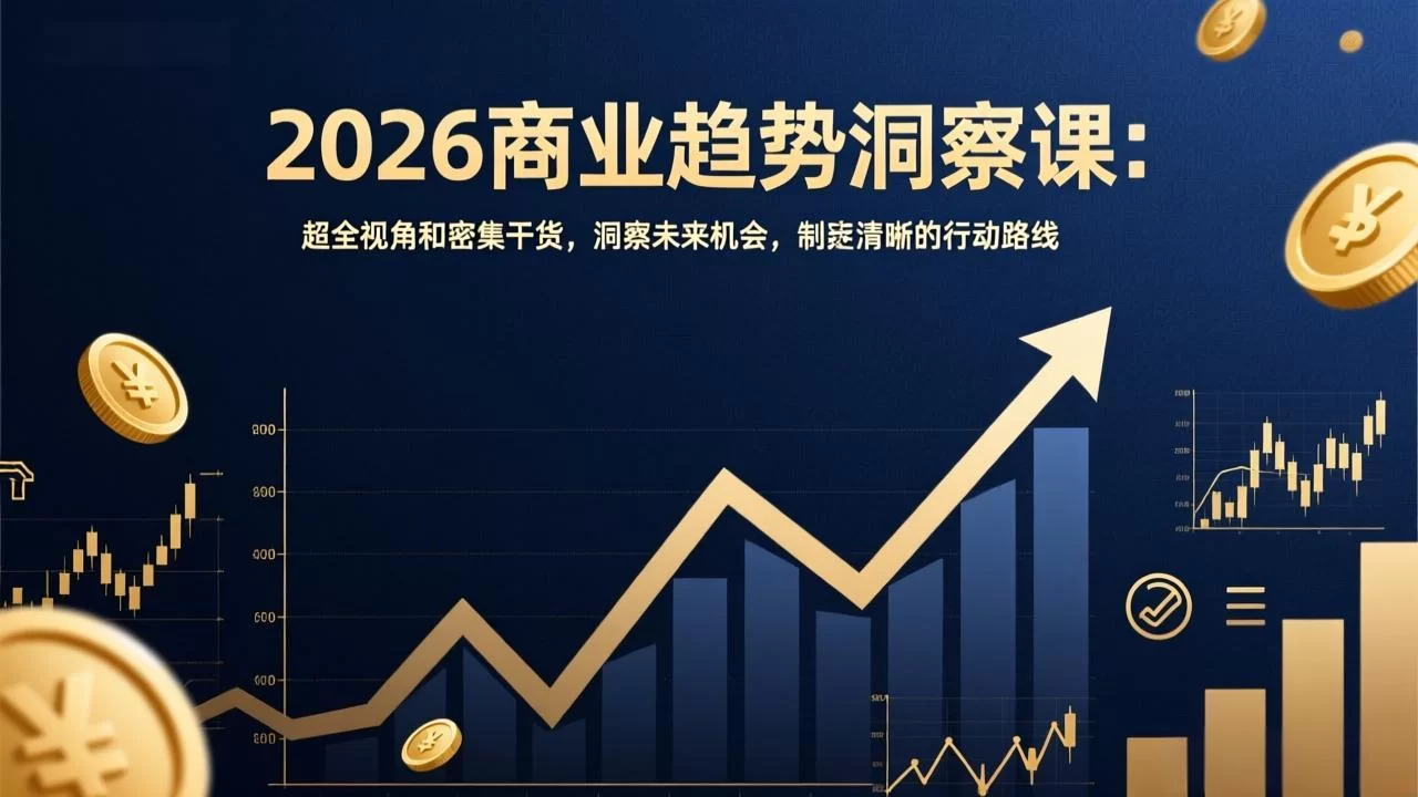 （17329期）2026商业趋势洞察课：超全视角和密集干货，洞察未来机会，制定清晰的行动路线-小二项目网