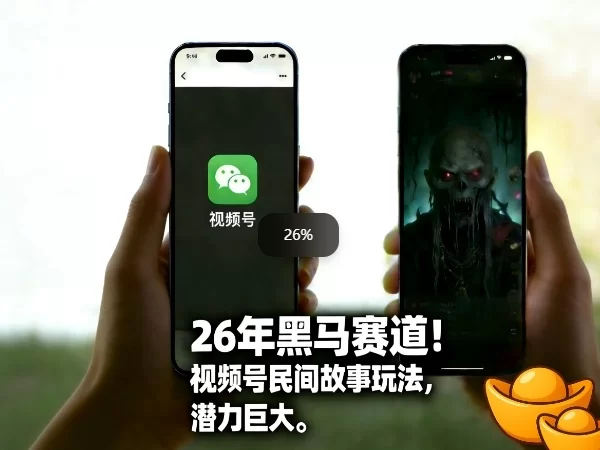 26年黑马赛道，视频号民间故事类玩法，潜力巨大，每日收益超5张-小二项目网