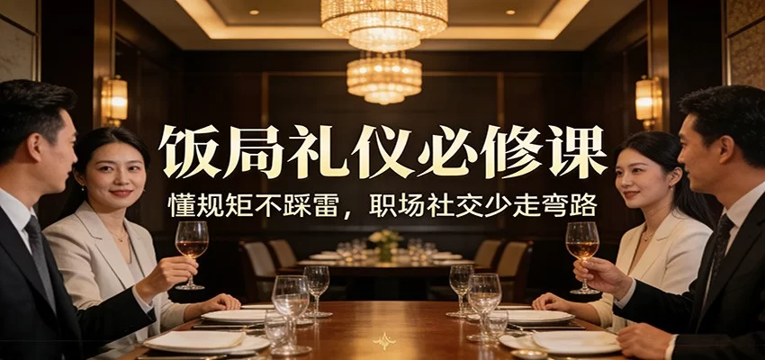 公众号收费文章：《饭局礼仪必修课：懂规矩不踩雷，职场社交少走弯路》-小二项目网