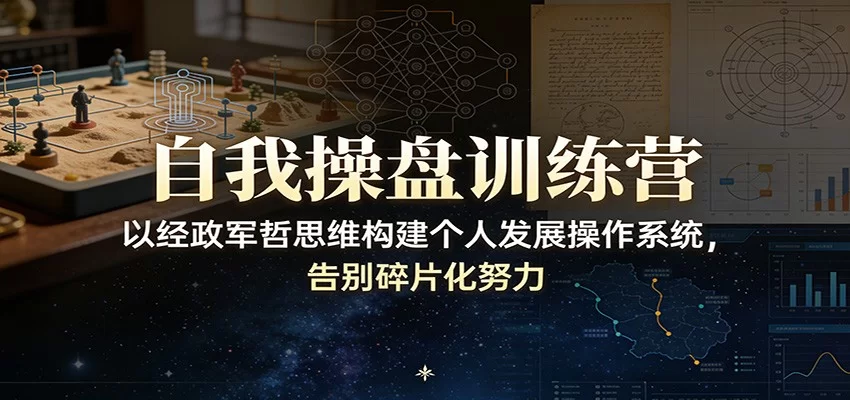 自我操盘训练营：以经政军哲思维构建个人发展操作系统，告别碎片化努力-小二项目网
