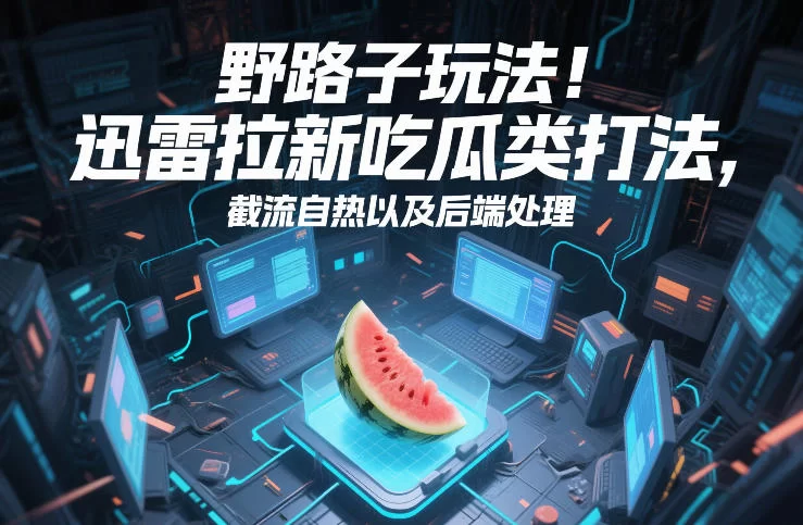 野路子玩法！迅雷拉新吃瓜类打法，截流自热以及后端处理-小二项目网