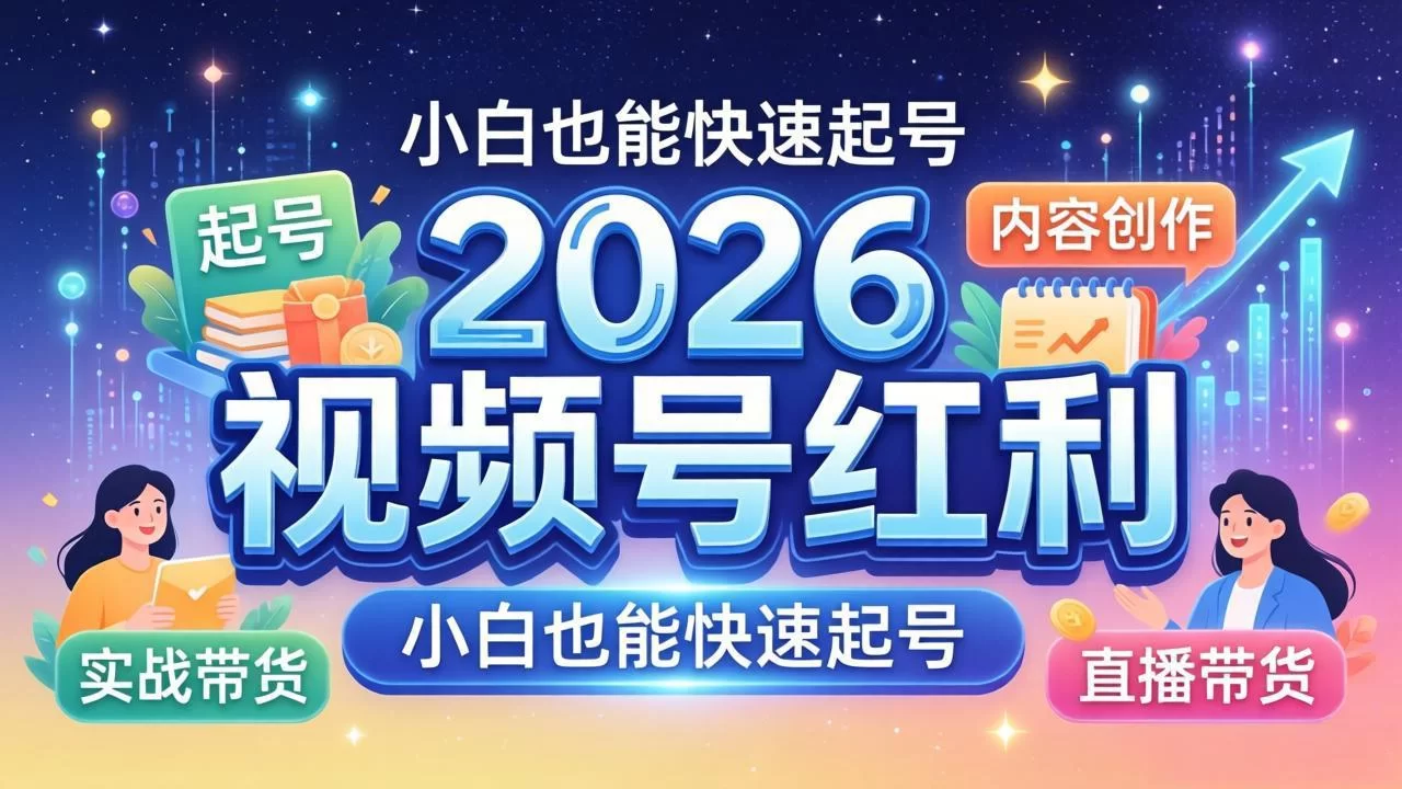 （18222期）2026视频号红利实战营，大佬亲授起号、内容、直播、IP、投流、私域、矩阵全套落地打法-小二项目网