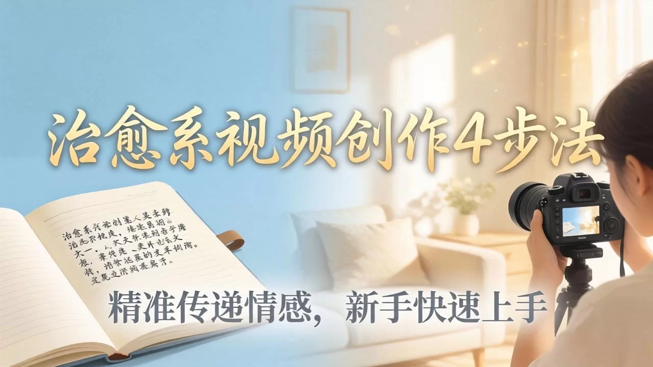 （18165期）治愈系视频创作4步法：从文案打磨到画面呈现，精准传递情感，新手快速上手出优质内容-小二项目网