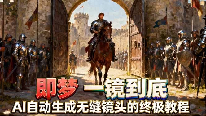 （18241期）即梦AI一镜到底终极教程，智能补帧+运镜技巧，AI自动生成无缝丝滑长镜头高效出片-小二项目网