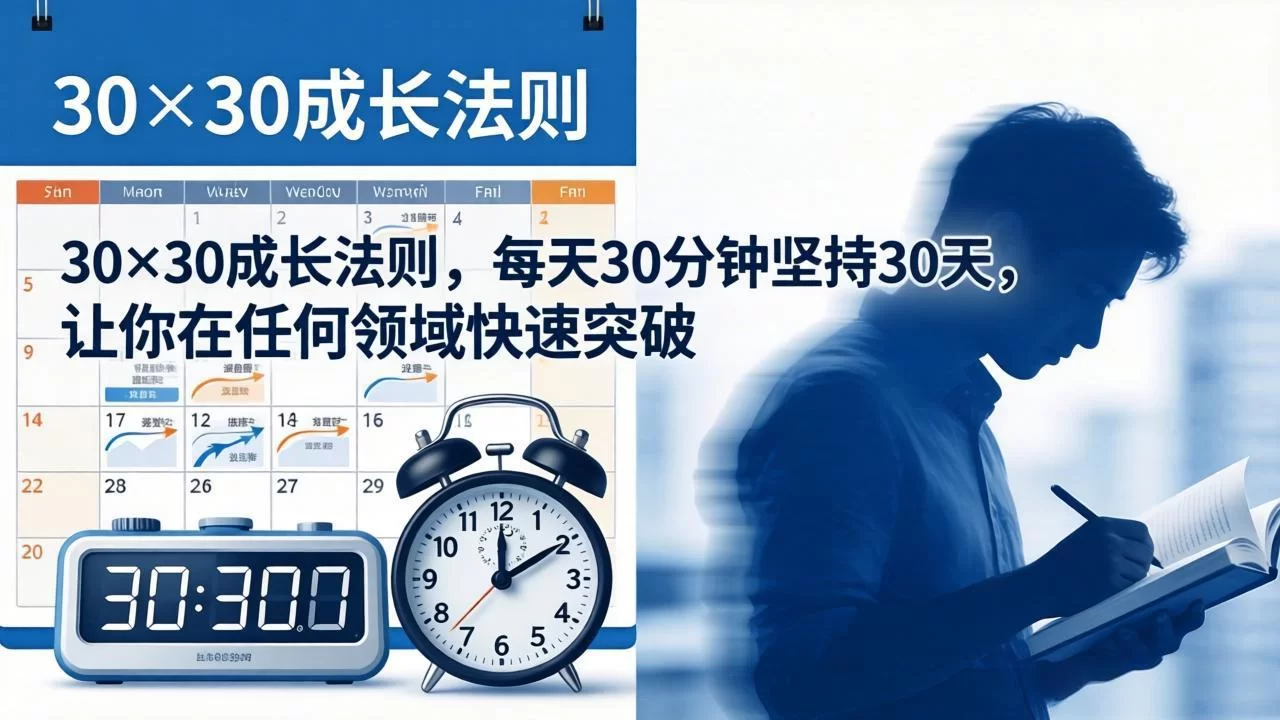（18057期）付费文章：30×30成长法则，每天30分钟坚持30天，让你在任何领域快速突破-小二项目网