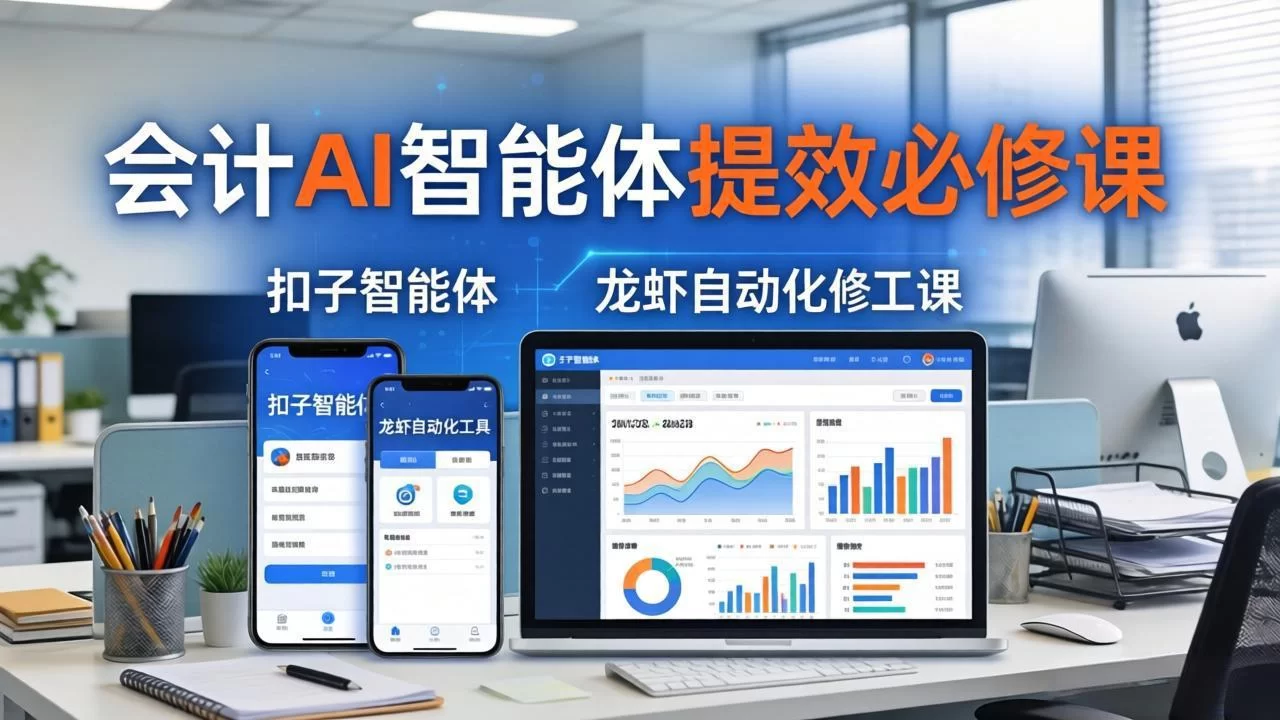 （18151期）财务会计AI智能体提效必修课：扣子智能体+龙虾自动化+报表分析，一站式提升财务工作效率-小二项目网