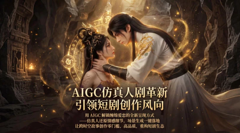 AIGC仿真人《合欢宗》短剧教学，用AIGC解锁缠绵爱恋的全新呈现方式，让跨时空故事创作零门槛、高品质，重构短剧生态-小二项目网