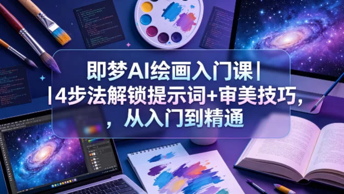 即梦AI绘画入门课｜4步法解锁提示词+审美技巧，从入门到精通-小二项目网