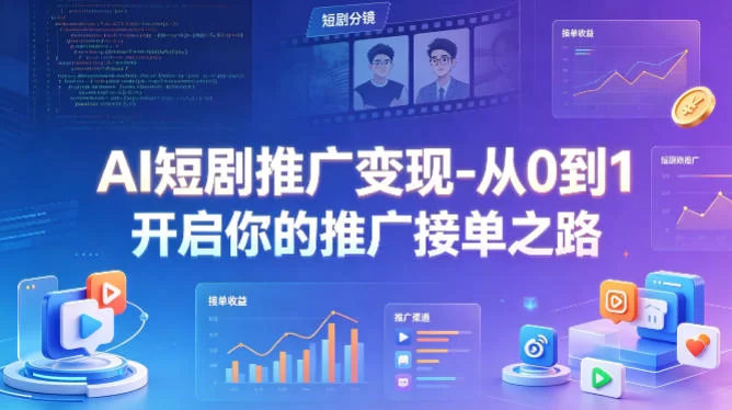 AI短剧推广变现-从0到1开启你的推广接单之路-小二项目网