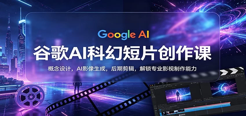 谷歌AI科幻短片创作课：概念设计，AI影像生成，后期剪辑，解锁专业影视制作能力-小二项目网