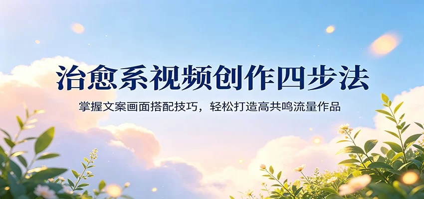 治愈系视频创作四步法：掌握文案画面搭配技巧，轻松打造高共鸣流量作品-小二项目网
