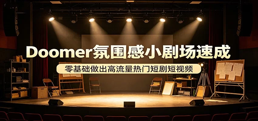 Doomer氛围感小剧场速成，零基础做出高流量热门短剧短视频-小二项目网