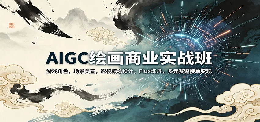 AIGC绘画商业实战班：游戏角色，场景美宣，影视概念设计，Flux炼丹，多元赛道接单变现-小二项目网