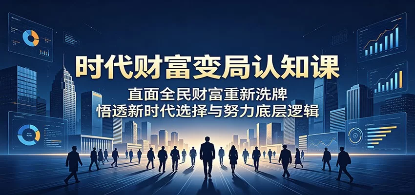 时代财富变局认知课：直面全民财富重新洗牌，悟透新时代选择与努力底层逻辑-小二项目网