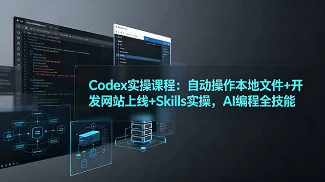 （19009期）Codex实操课程：自动操作本地文件+开发网站上线+Skills实操，AI编程全技能-小二项目网