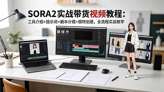 （18718期）SORA2实战带货视频教程：工具介绍+提示词+剧本分镜+模特创建，全流程实战教学-小二项目网