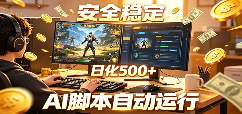 三角洲全自动挂机,AI脚本躺赚,日化500+-小二项目网