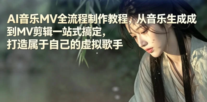 AI音乐MV全流程制作教程，从音乐生成到MV剪辑一站式搞定，打造属于自己的虚拟歌手-小二项目网