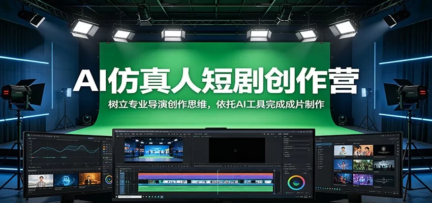 AI仿真人短剧创作营：树立专业导演创作思维，依托AI工具完成成片制作-小二项目网