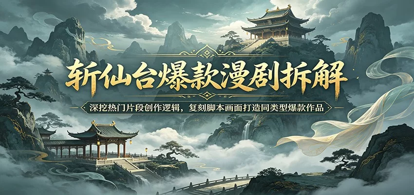斩仙台爆款漫剧拆解：深挖热门片段创作逻辑，复刻脚本画面打造同类型爆款作品-小二项目网