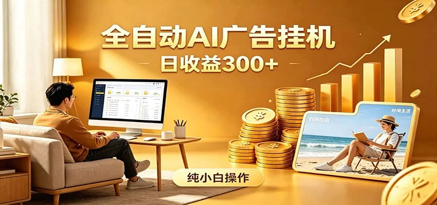 AI风口项目，全程解放双手，后台自动运行赚取收益，每天稳定收益300+-小二项目网