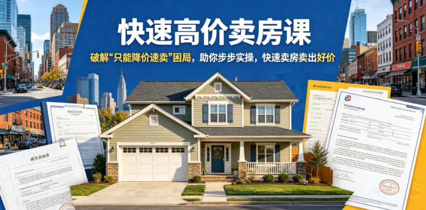快速高价卖房课，破解“只能降价速卖”困局，助你步步实操，快速卖房卖出好价（更新2026）-小二项目网