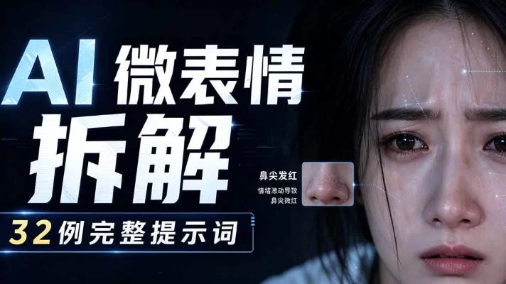 AI微表情拆解提示词合集，精准调控AI角色表情，可直接复用，0基础也能调出影视级表情变化-小二项目网