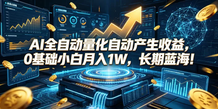 AI全自动量化自动产生收益，0基础小白月入1W，长期蓝海！【揭秘】-小二项目网
