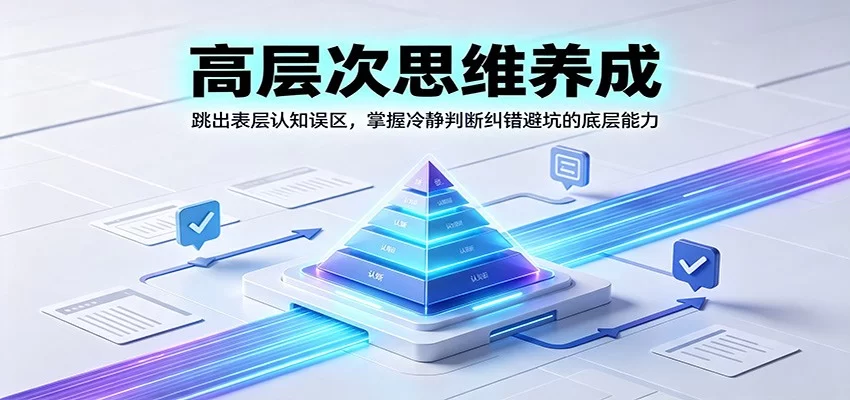 高层次思维养成：跳出表层认知误区，掌握冷静判断纠错避坑的底层能力-小二项目网