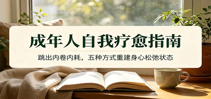 成年人自我疗愈指南:跳出内卷内耗,五种方式重建身心松弛状态-小二项目网