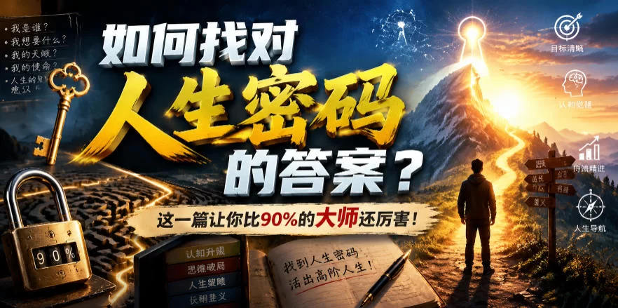 付费文章：如何找对人生密码的答案？这一篇让你比90%的大师还厉害！-小二项目网
