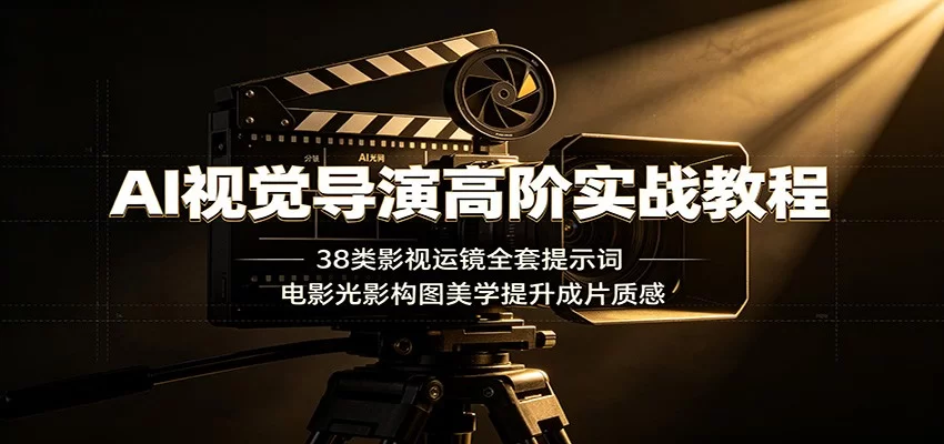 AI视觉导演高阶实战教程：38类影视运镜全套提示词，电影光影构图美学提升成片质感-小二项目网
