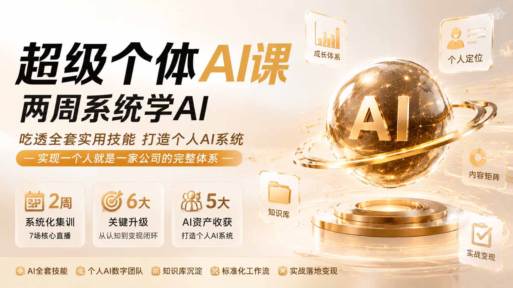 （20034期）超级个体AI课 两周系统学AI；吃透全套实用技能打造个人AI系统，实现一个人就是一家公司的完整体系(更新0823)-小二项目网